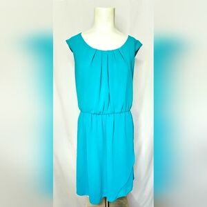 AB Studio Teal Sleeveless Drape Front Dress Size L